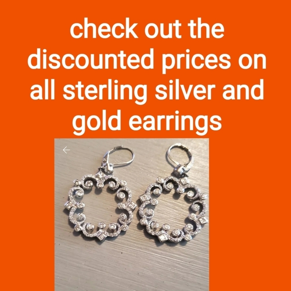 Sterling silver and gold earrings